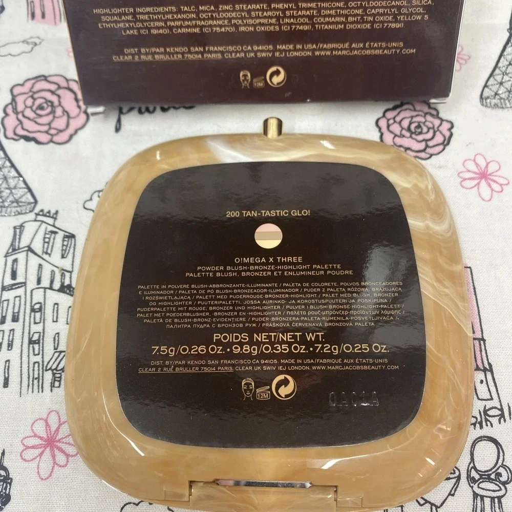 Marc Jacobs O!MEGA X THREE Blush,Bronze & Highlight Shade 200 TAN-TASTIC GLO!